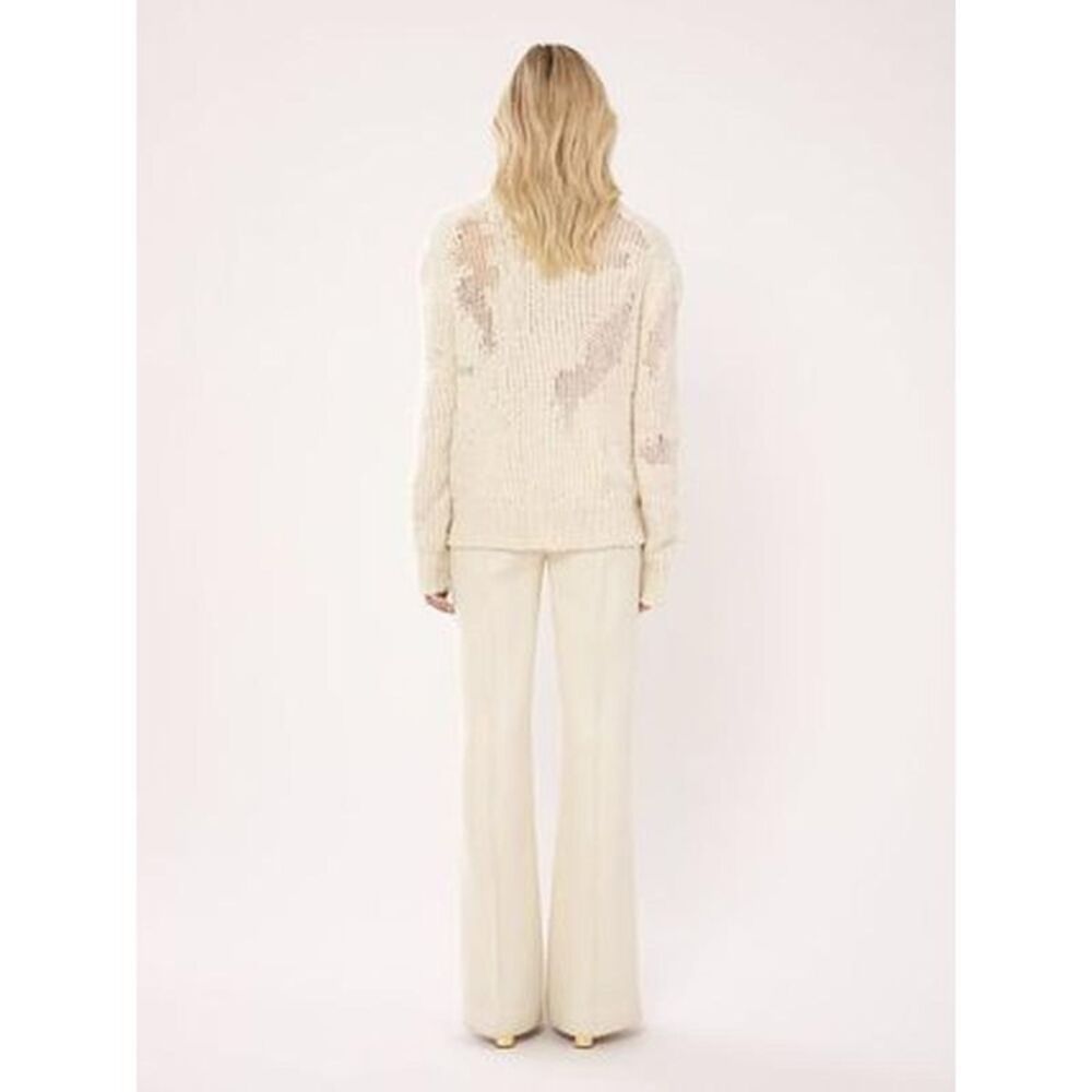 CHLOE Distressed Knit Sweater Women NUDE & NEUTRALS Sweaters & Knitwear - Picture 2 of 5